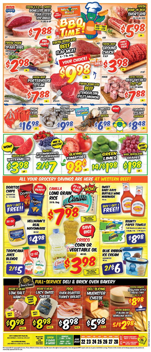 Western Beef Ad from 06/22/2022