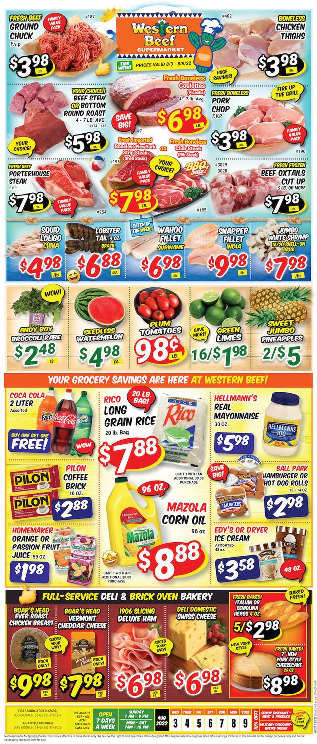 Western Beef Ad from 08/03/2022