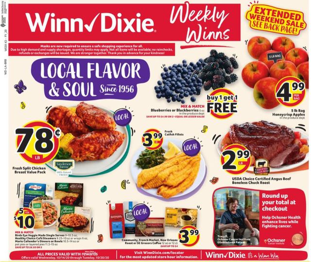 Winn Dixie Ad from 10/14/2020