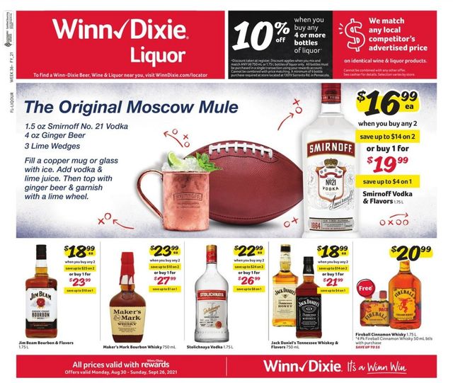 Winn Dixie Ad from 08/30/2021