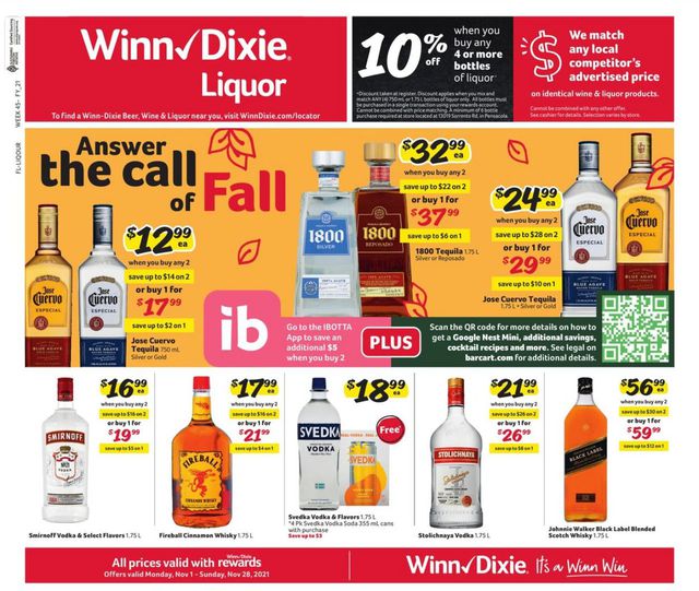 Winn Dixie Ad from 11/01/2021