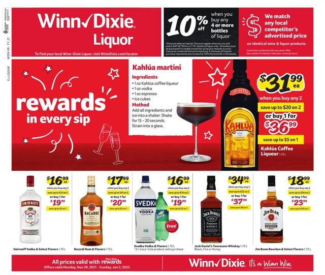 Winn Dixie Ad from 11/29/2021