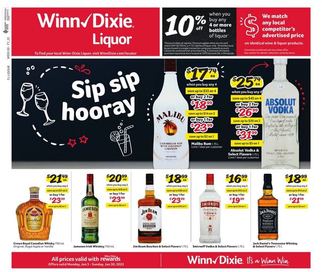 Winn Dixie Ad from 01/03/2022