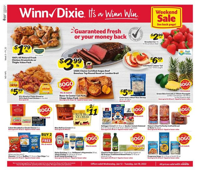 Winn Dixie Ad from 01/12/2022