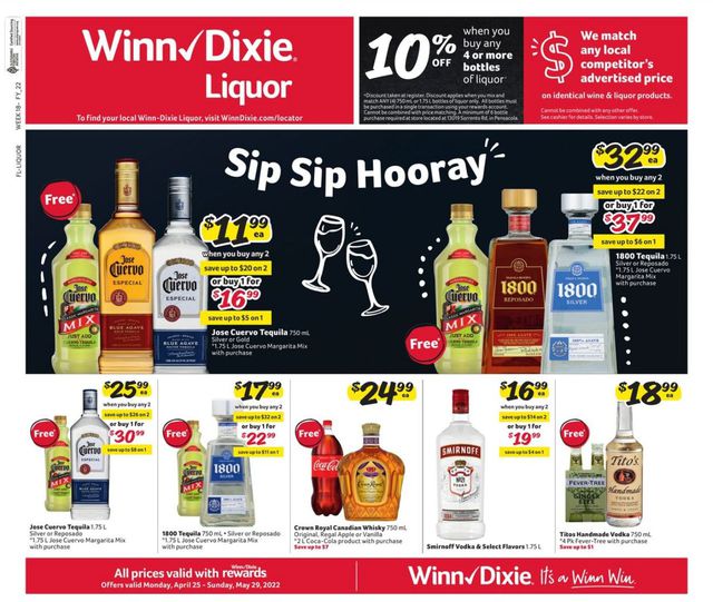 Winn Dixie Ad from 04/25/2022