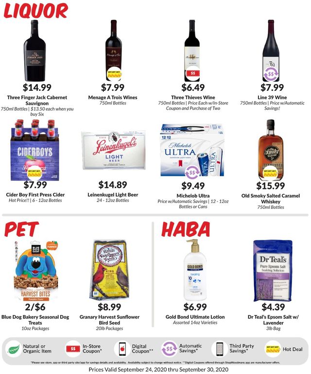 Woodman's Market Ad from 09/24/2020