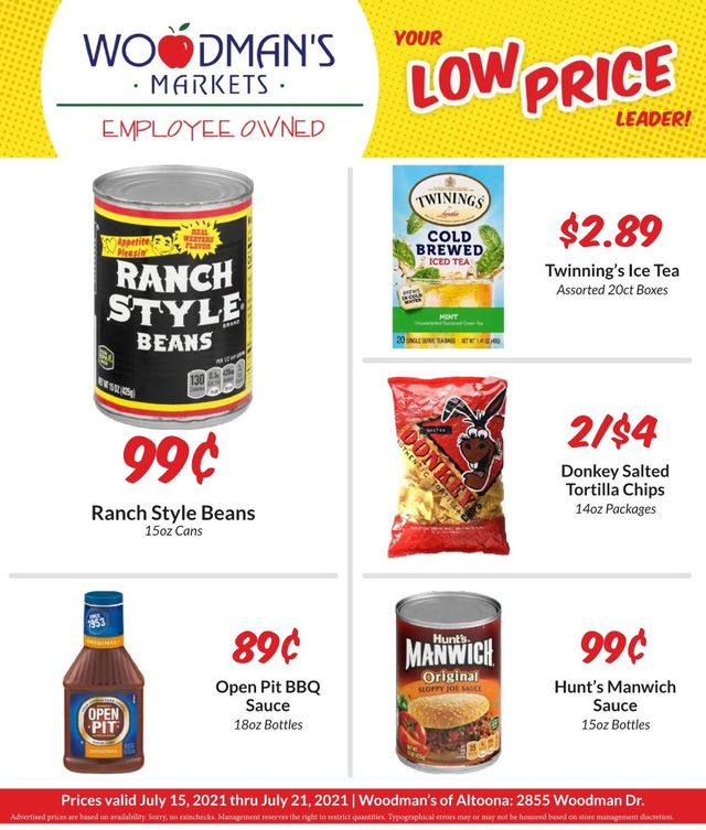 Woodman's Market Ad from 07/15/2021