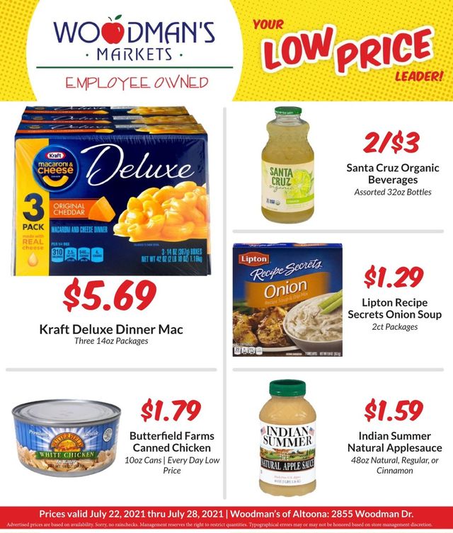 Woodman's Market Ad from 07/22/2021