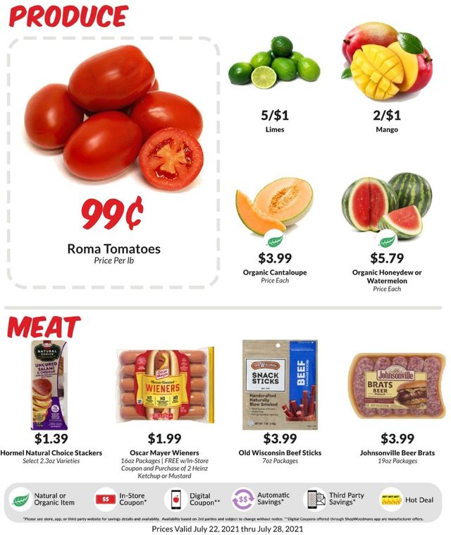 Woodman's Market Ad from 07/22/2021
