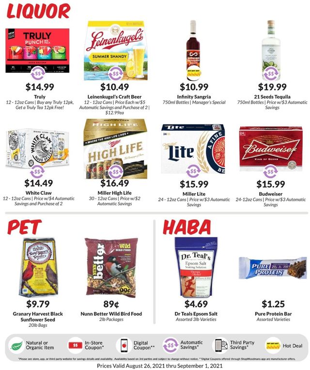 Woodman's Market Ad from 08/26/2021