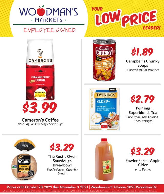 Woodman's Market Ad from 10/28/2021