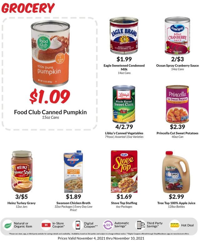 Woodman's Market Ad from 11/04/2021