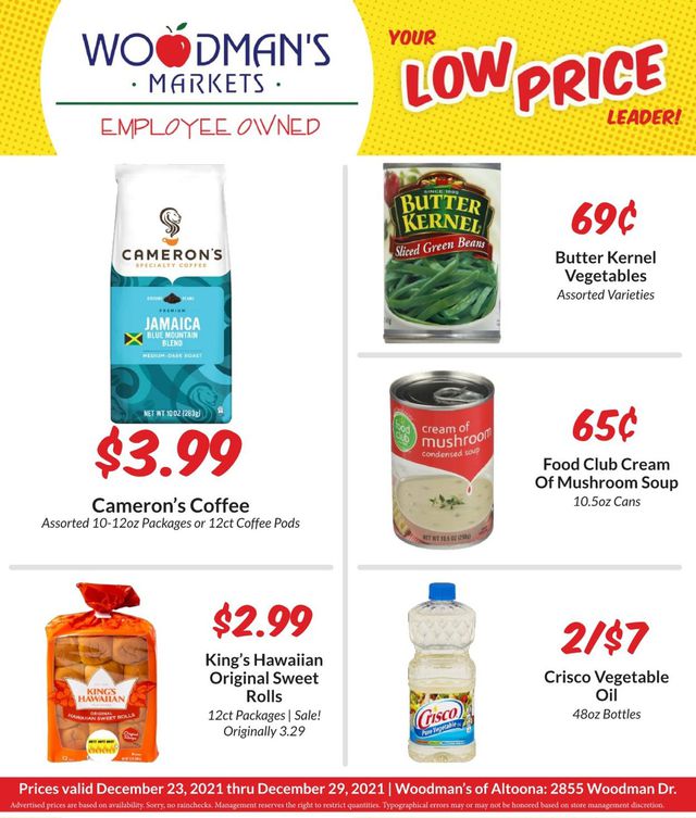 Woodman's Market Ad from 12/23/2021