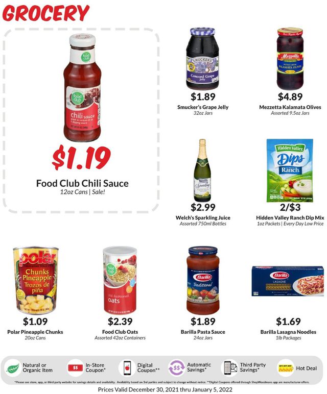 Woodman's Market Ad from 12/30/2021
