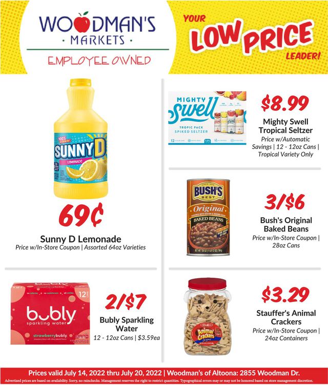 Woodman's Market Ad from 07/14/2022