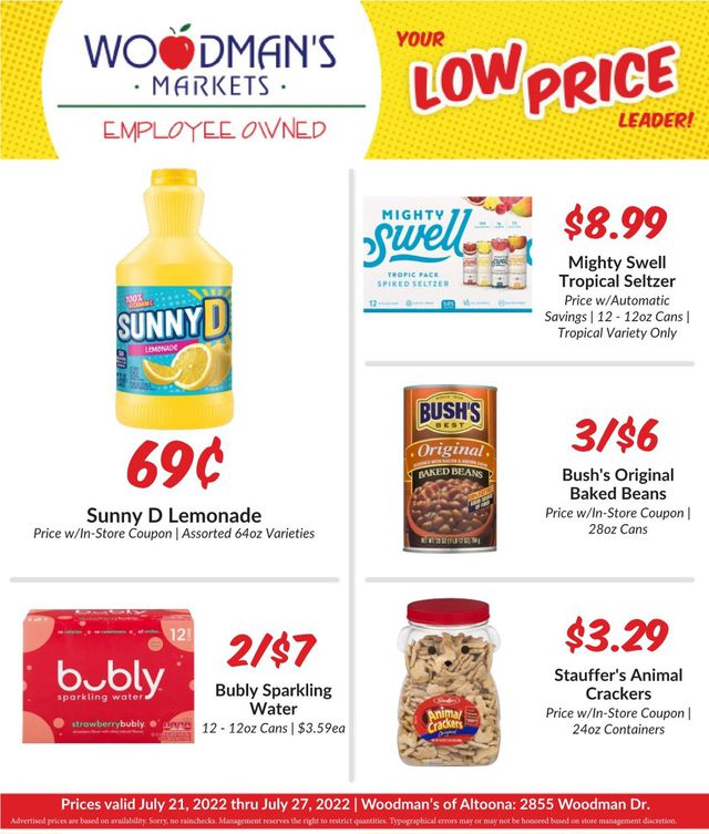 Woodman's Market Ad from 07/21/2022