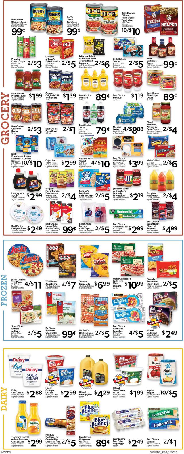 Woods Supermarket Ad from 12/30/2020