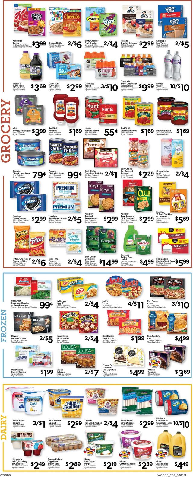 Woods Supermarket Ad from 03/03/2021