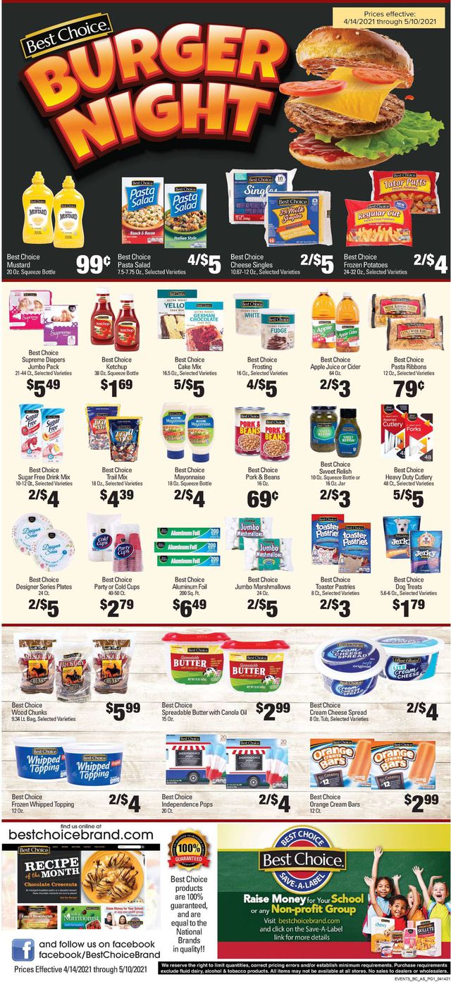 Woods Supermarket Ad from 04/14/2021