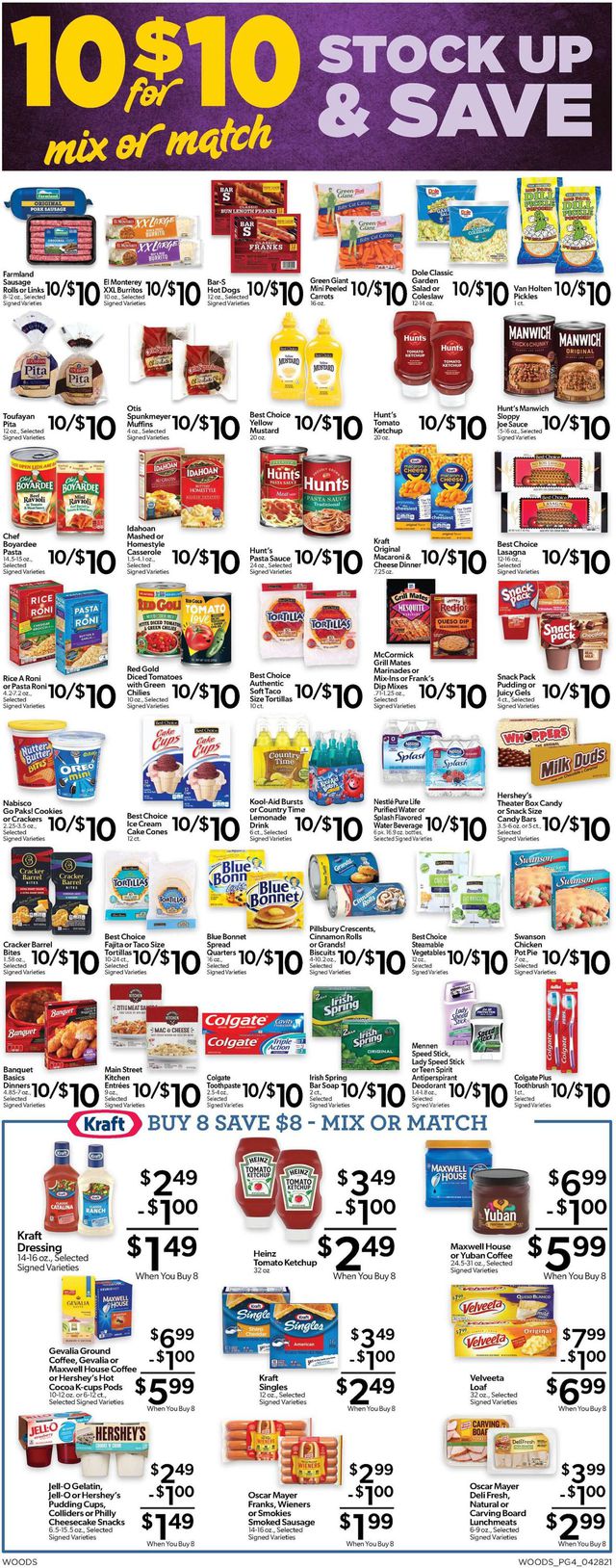 Woods Supermarket Ad from 04/28/2021