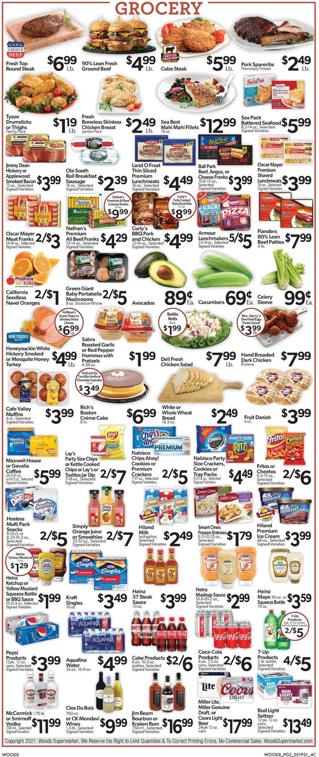 Woods Supermarket Ad from 05/19/2021