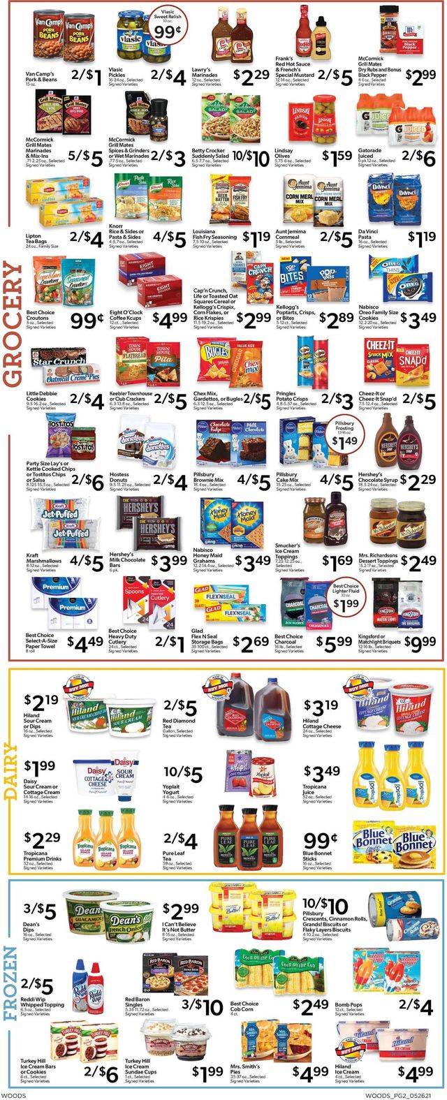 Woods Supermarket Ad from 05/26/2021