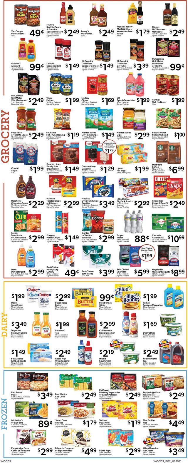 Woods Supermarket Ad from 06/30/2021