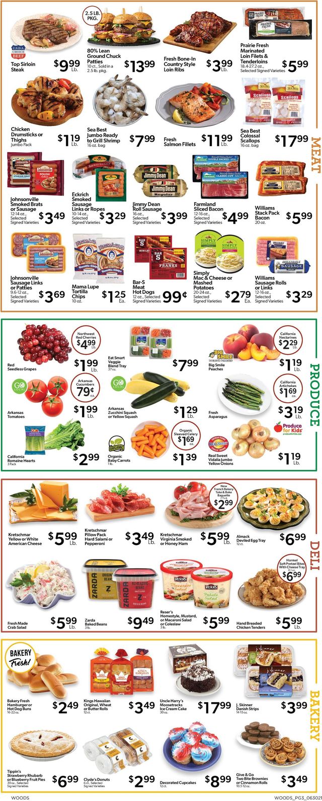 Woods Supermarket Ad from 06/30/2021