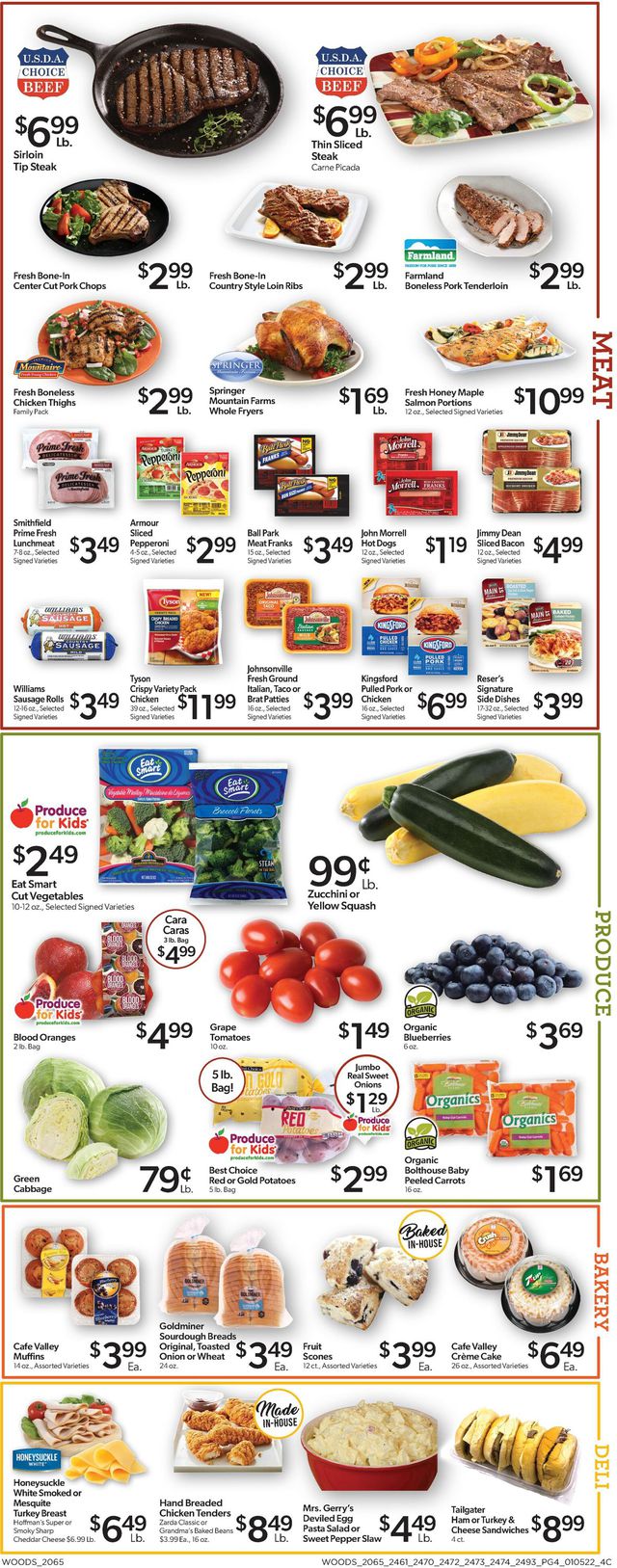 Woods Supermarket Ad from 01/05/2022