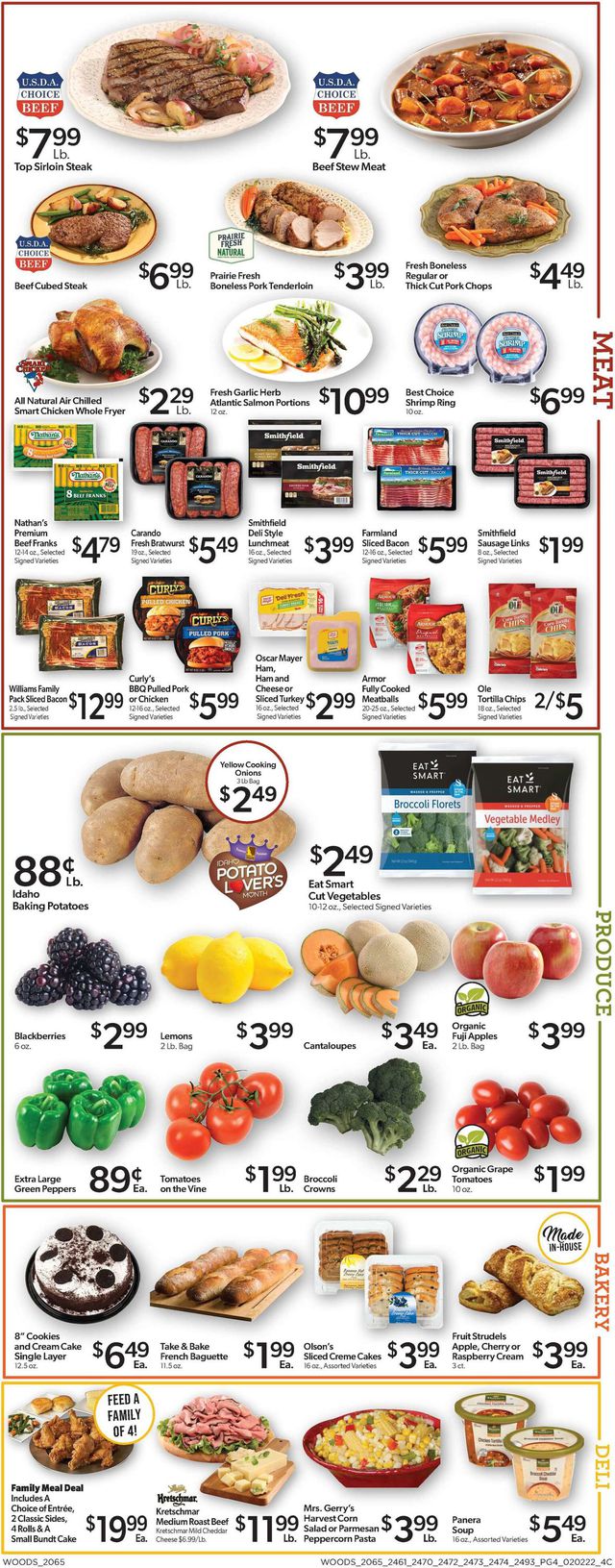 Woods Supermarket Ad from 02/02/2022