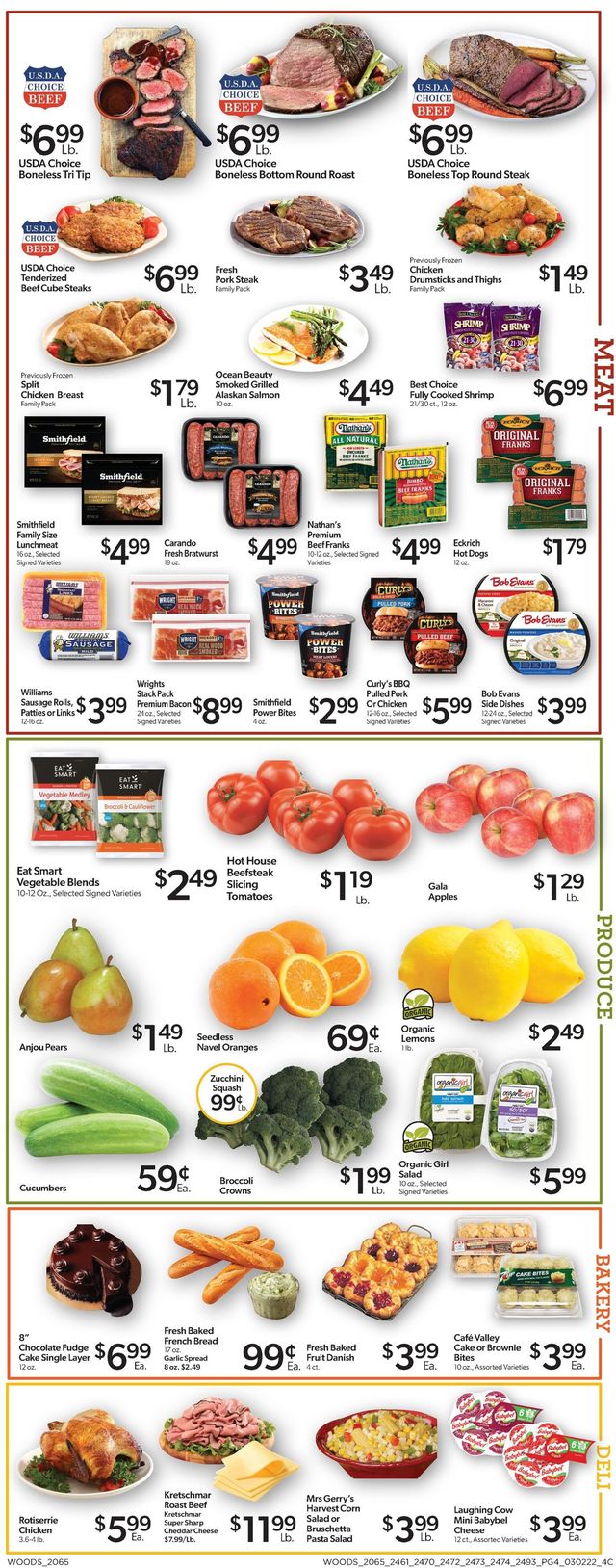 Woods Supermarket Ad from 03/02/2022