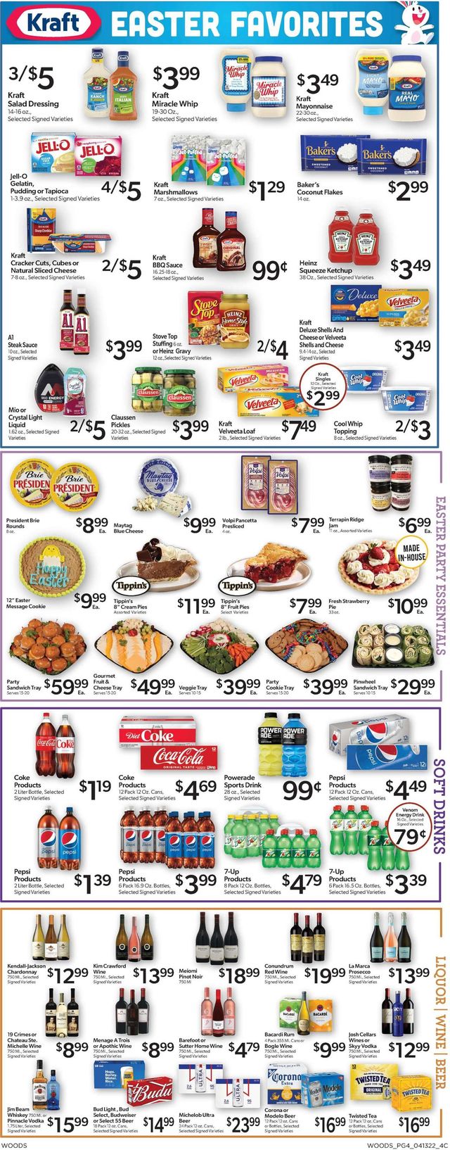 Woods Supermarket Ad from 04/13/2022