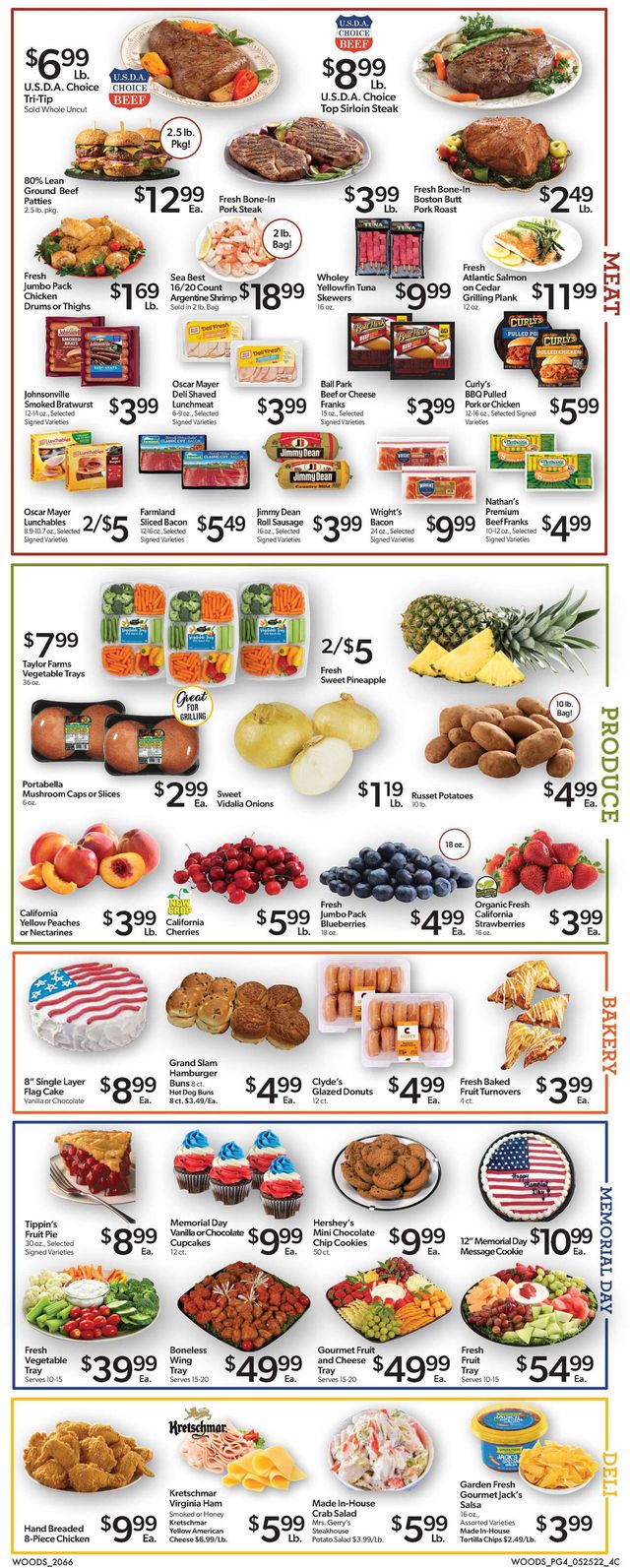 Woods Supermarket Ad from 05/25/2022