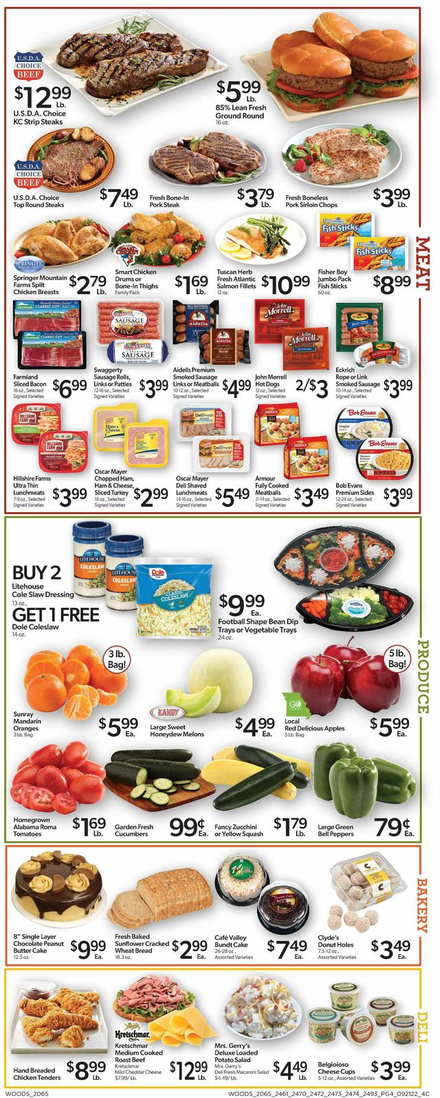 Woods Supermarket Ad from 09/21/2022
