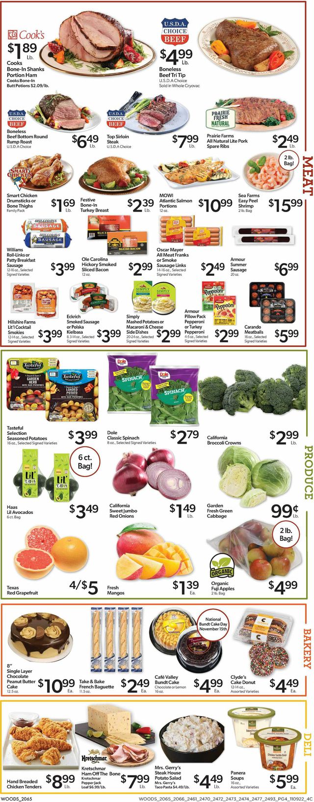 Woods Supermarket Ad from 11/09/2022