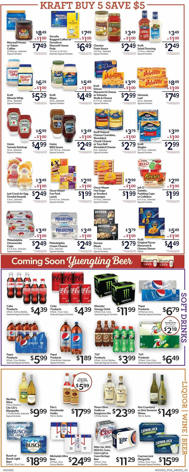 Woods Supermarket Ad from 03/01/2023