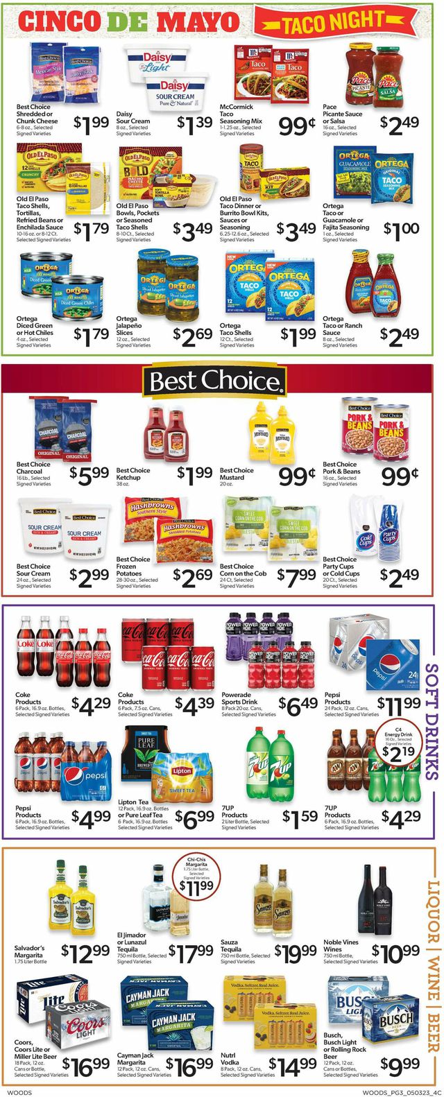 Woods Supermarket Ad from 05/03/2023
