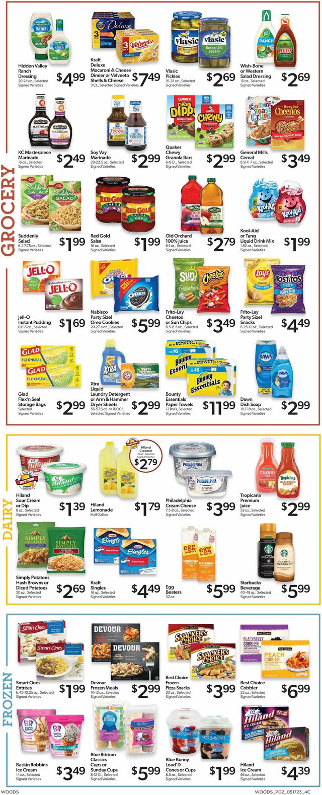 Woods Supermarket Ad from 05/17/2023