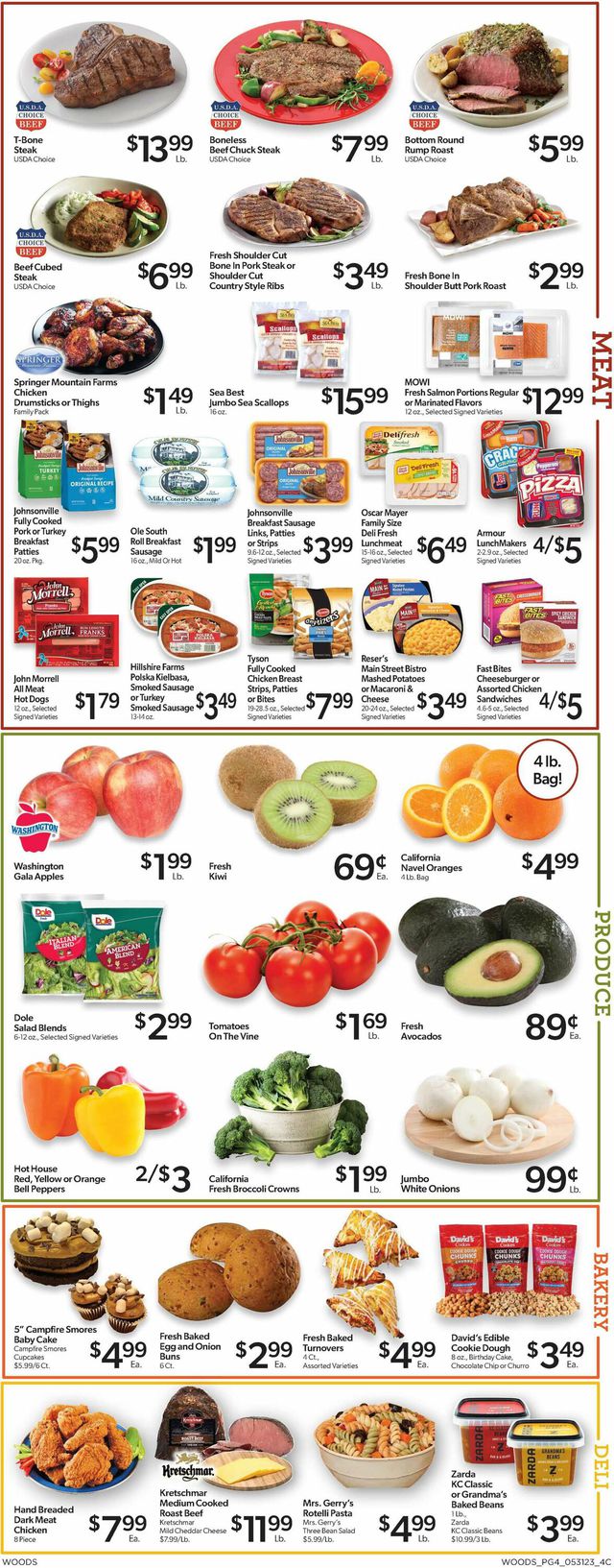 Woods Supermarket Ad from 05/31/2023