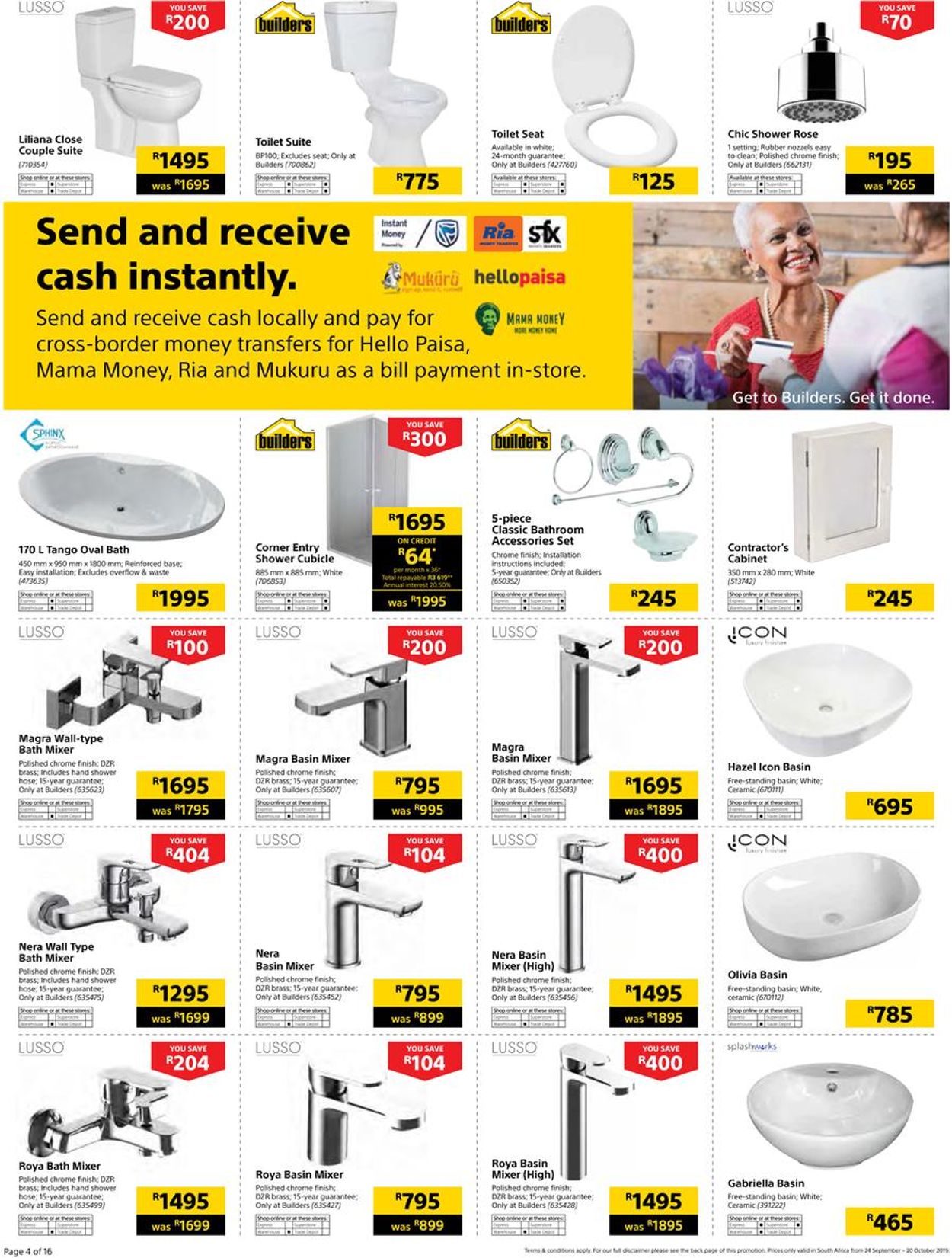 Builders Warehouse Catalogue from 2019/09/24