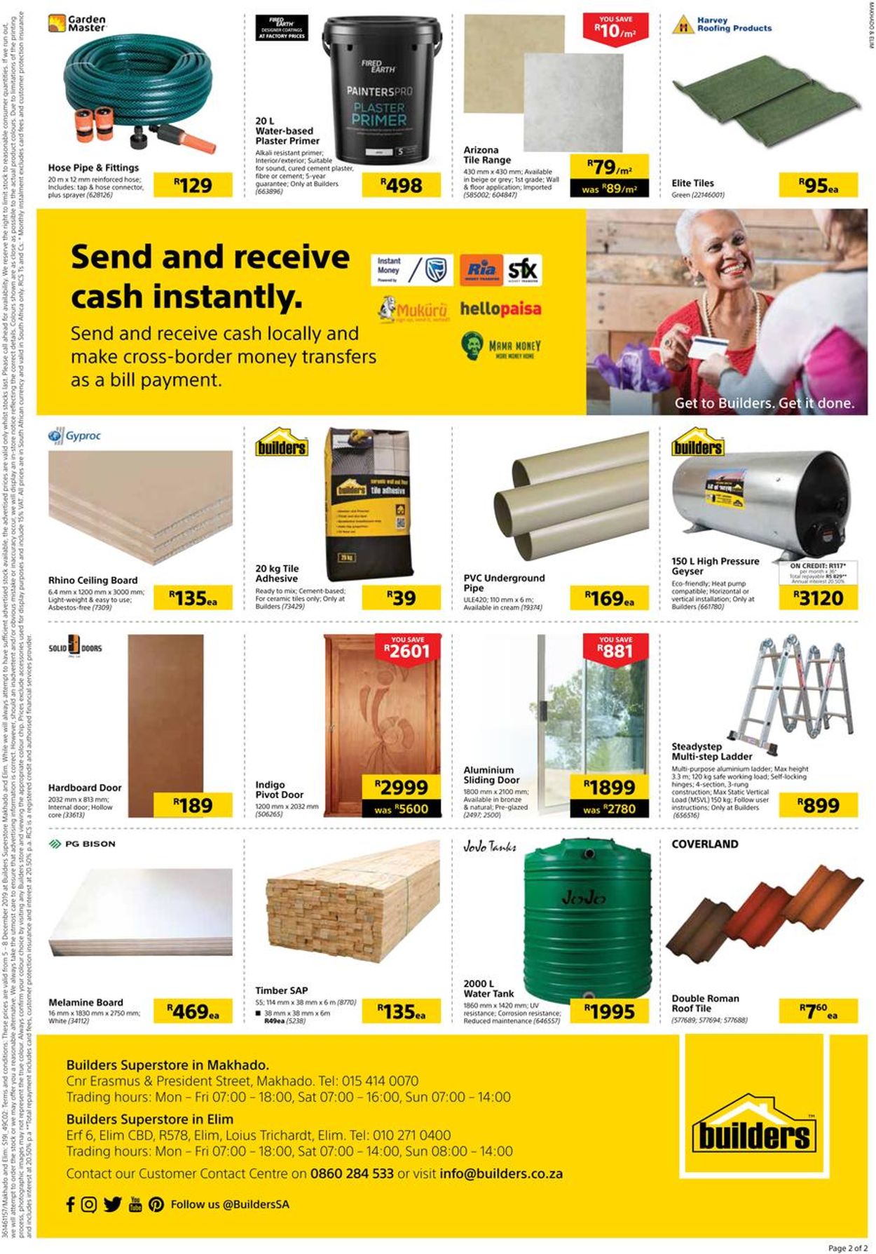 Builders Warehouse Catalogue from 2019/12/05