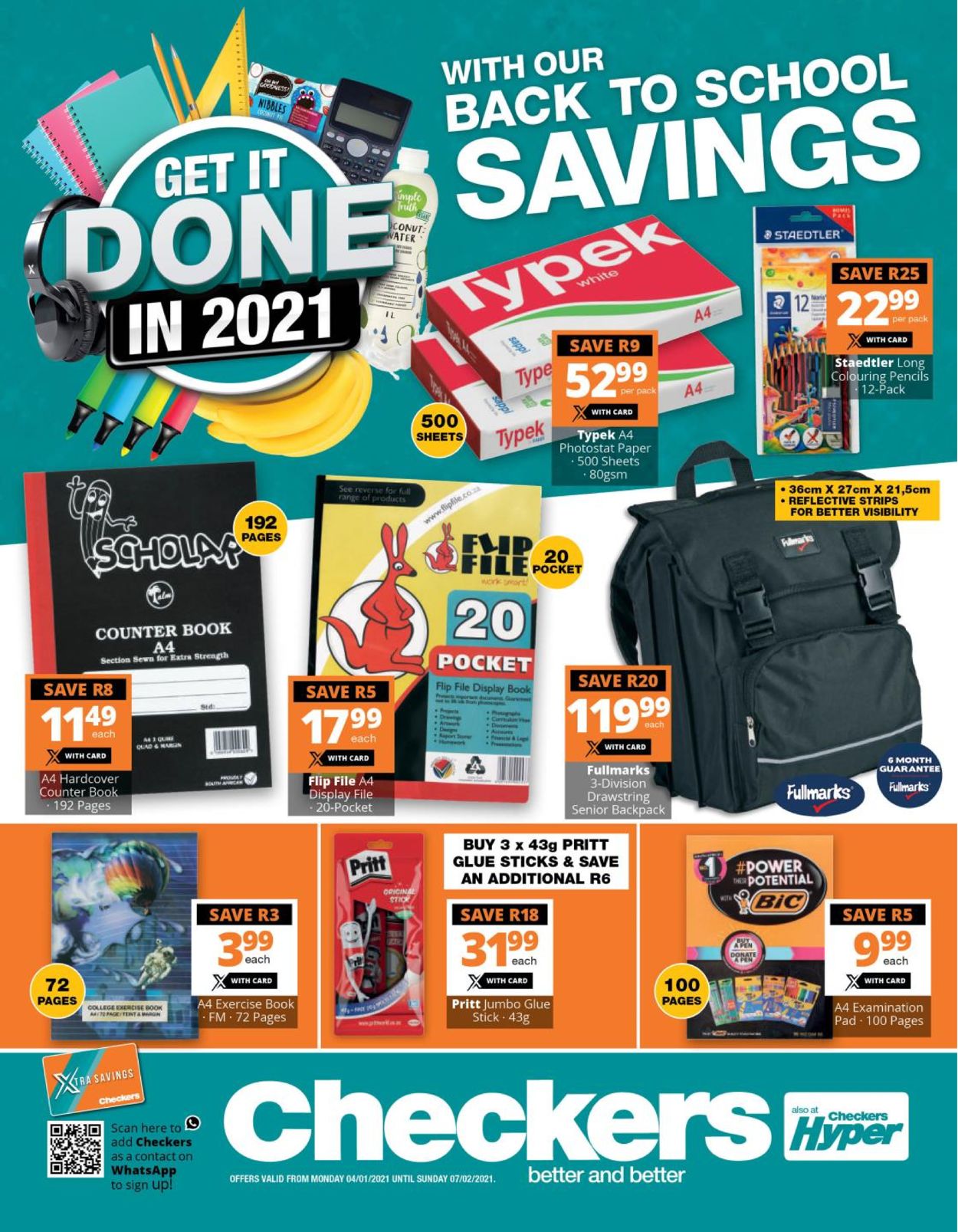 Checkers Back To School 2021 Current catalogue 2021/01/04 2021/02/07