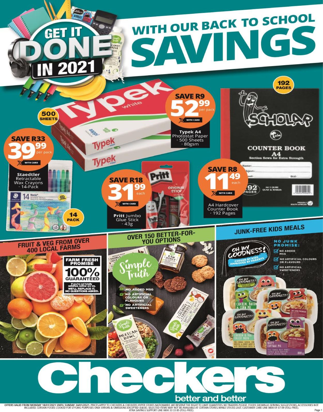 Checkers Back To School Savings 2021 Current catalogue 2021/01/18