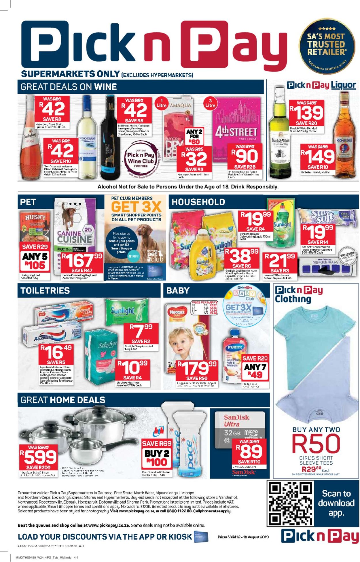 Pick n Pay Catalogue from 2019/08/12
