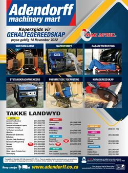 Catalogue Adendorff Machinery Mart from 2022/11/14