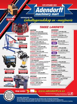 Catalogue Adendorff Machinery Mart from 2021/01/14