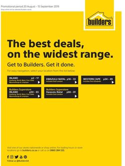Builders Warehouse Catalogue from 2019/08/20