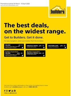 Builders Warehouse Catalogue from 2020/03/24