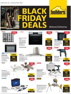 Catalogue Builders Warehouse BLACK FRIDAY 2021 from 2021/11/16