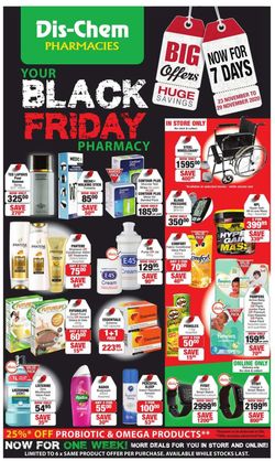 Catalogue Dis-Chem Black Friday 2020 from 2020/11/23